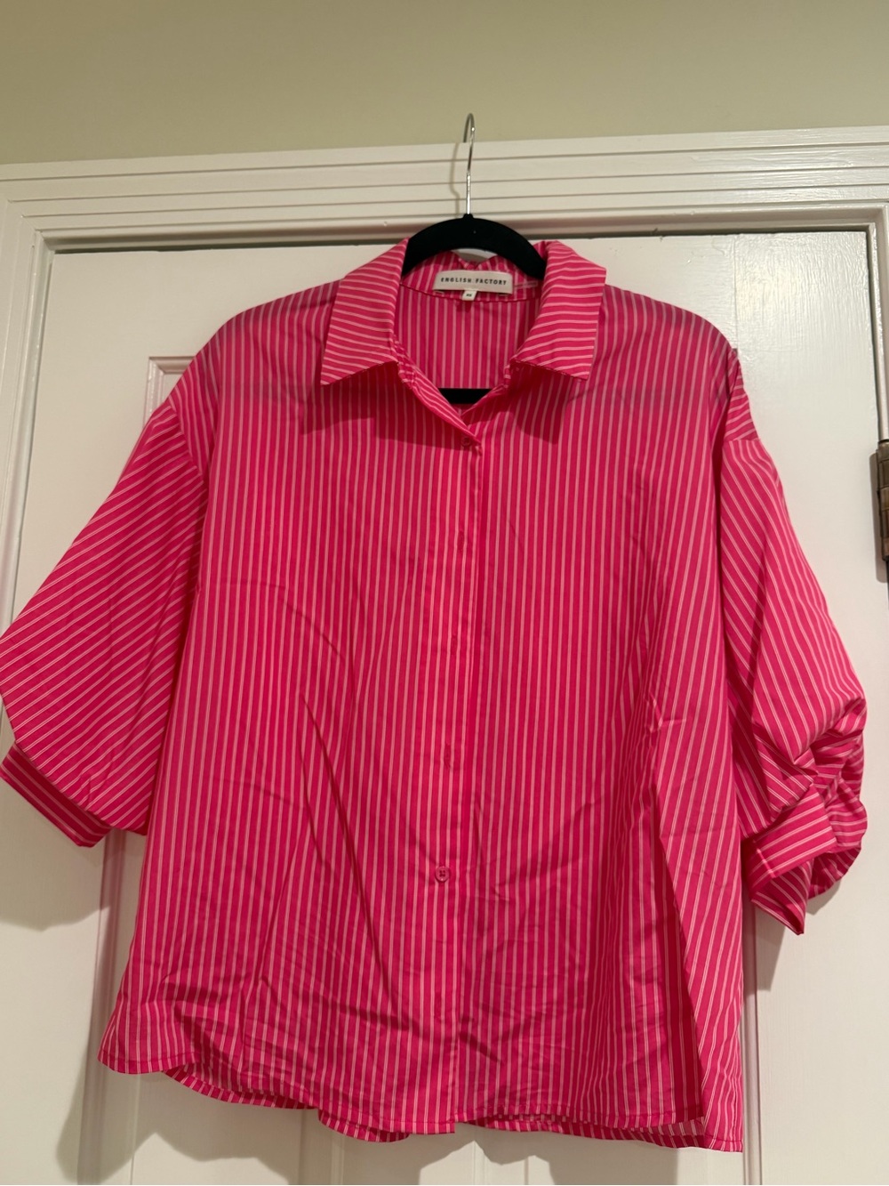 English Factory Hot Pink Striped Button-Down Shirt